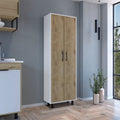 Space-Saving Multistorage Pantry Cabinet with Five Shelves