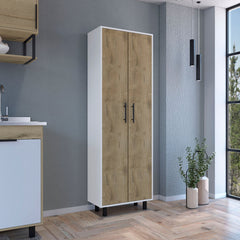 Space-Saving Multistorage Pantry Cabinet with Five Shelves