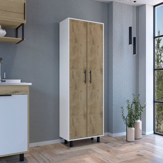 Space-Saving Multistorage Pantry Cabinet with Five Shelves