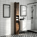 Narrow Bathroom Storage Cabinet Open Shelves Toilet Paper Holder Wall Mounted Organizer