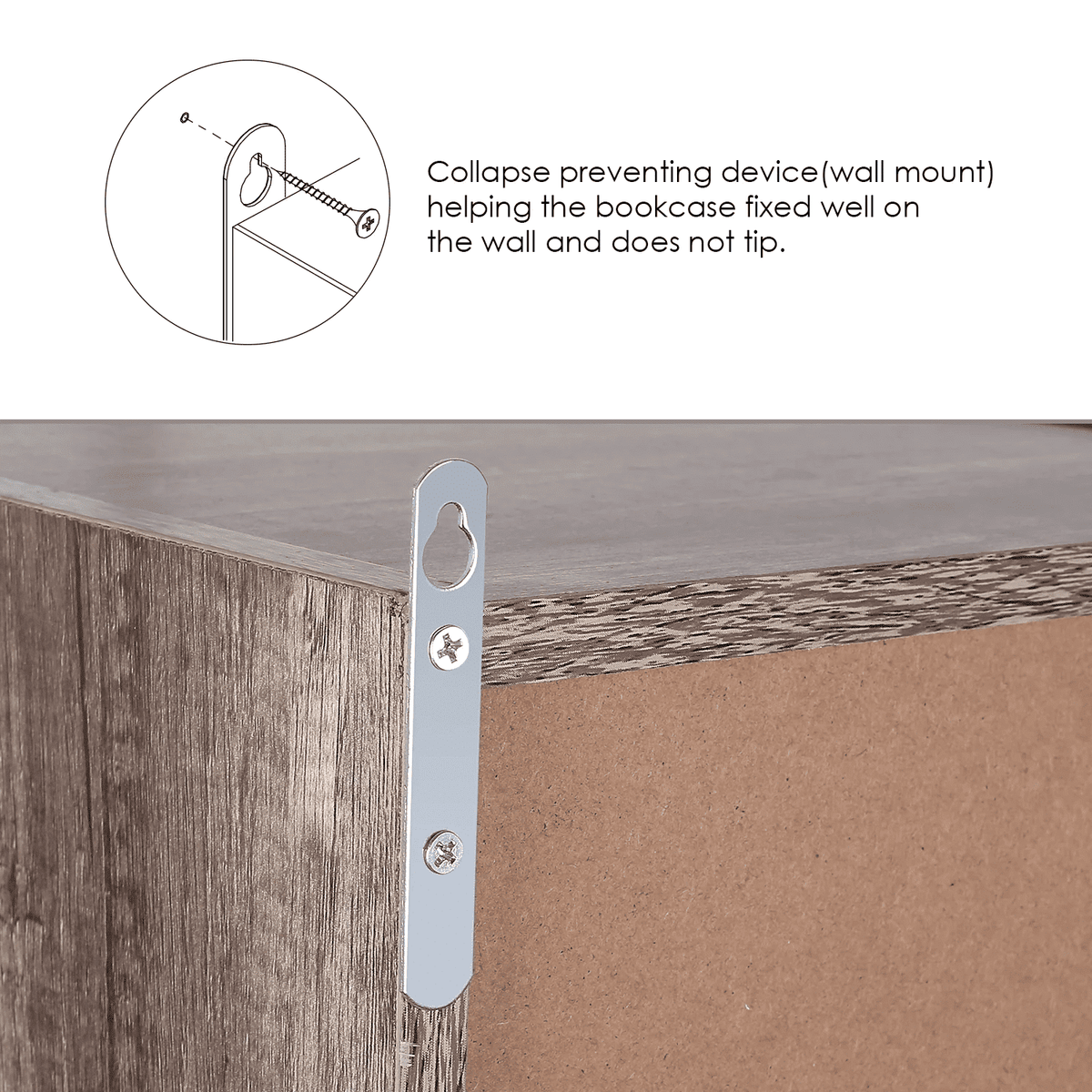 Narrow Bookcase with Adjustable Media Shelves