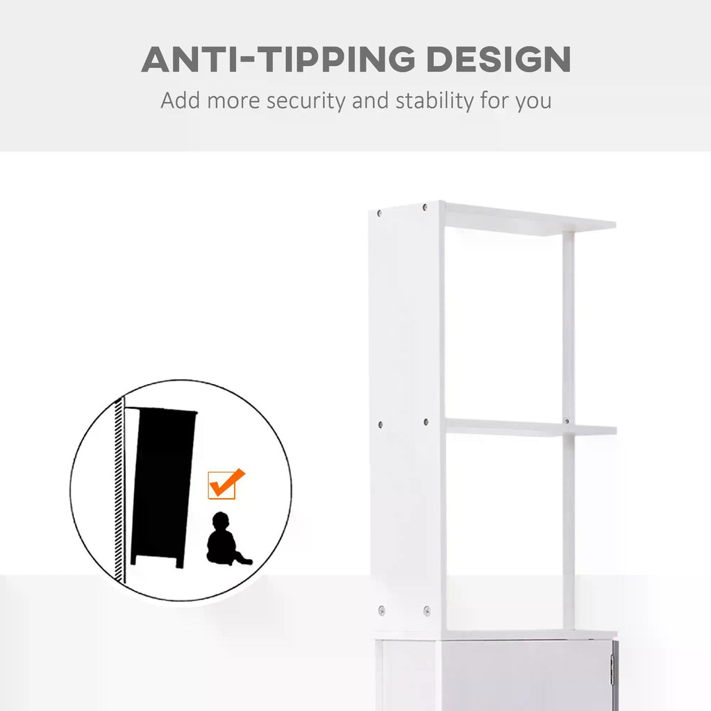 Maximize Bathroom Storage with Slim Space-Saving Cabinet