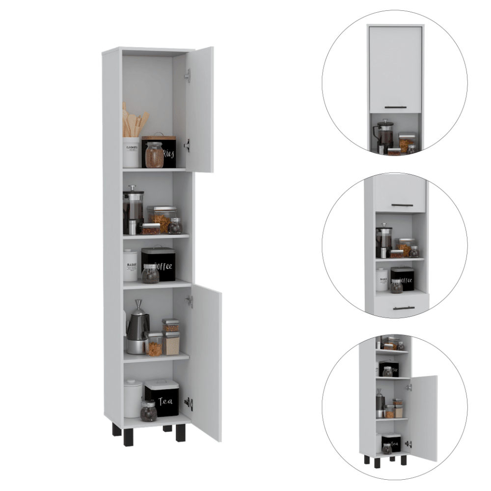 Efficient Kitchen Storage: Island and Pantry Cabinet Set