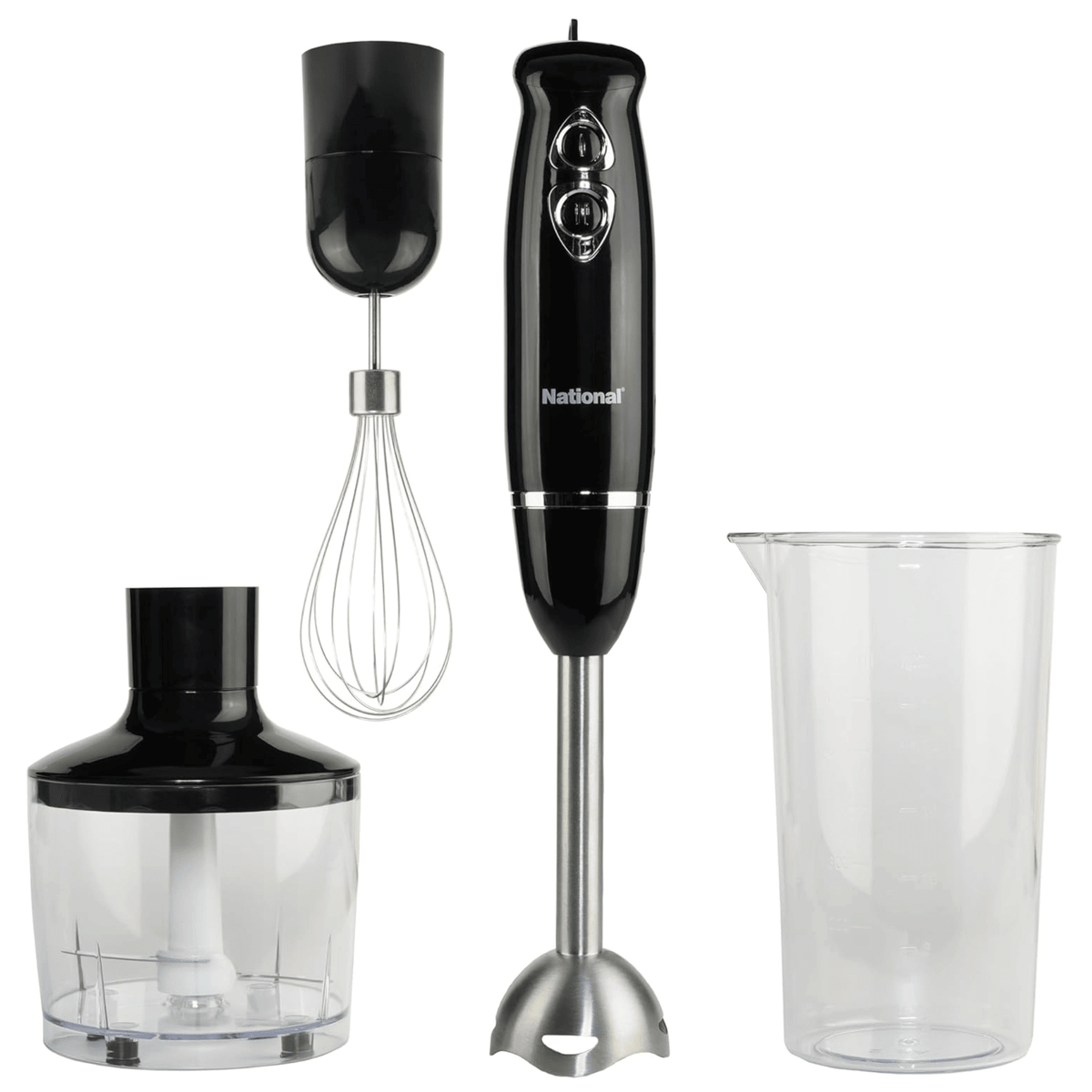 National Multi-Purpose 4-in-1 Immersion Hand Blender - Black