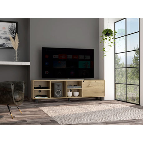 Native TV Stand for TVs up to 70 – Four Open Shelves, Five Legs