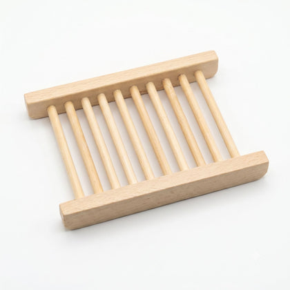 Natural Bamboo Soap Dish – everyday Self-Draining Soap Holder for Bathroom & Kitchen