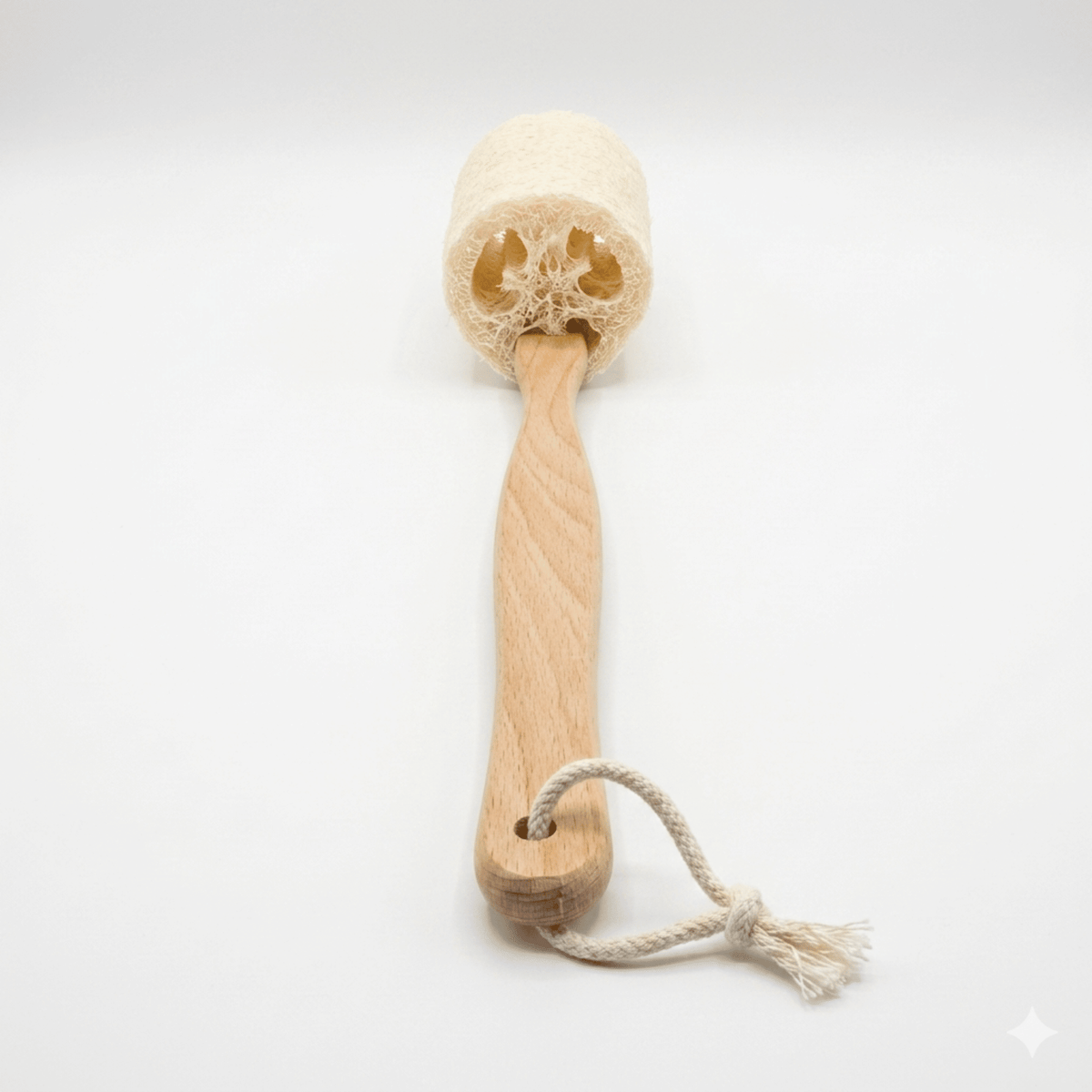 Natural Loofah Bath Brush with Extended Handle