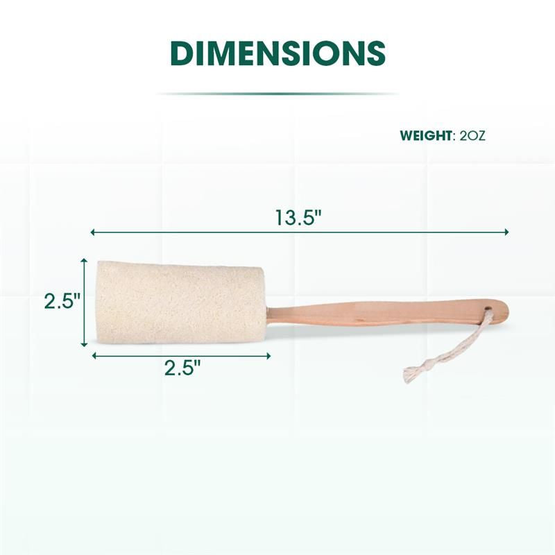 Natural Loofah Bath Brush with Extended Handle