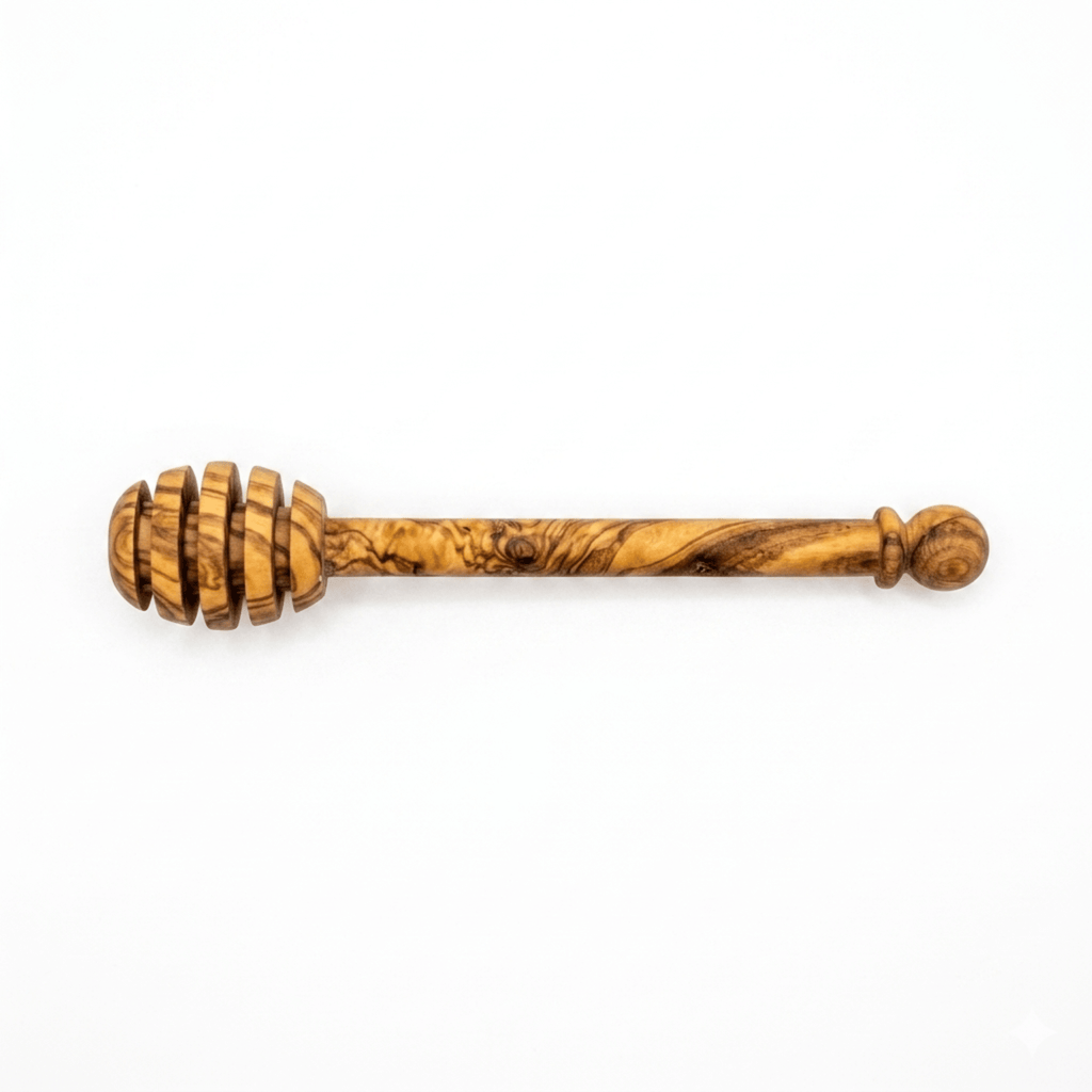 Handcrafted Honey Dipper with Precision-Cut Ridges
