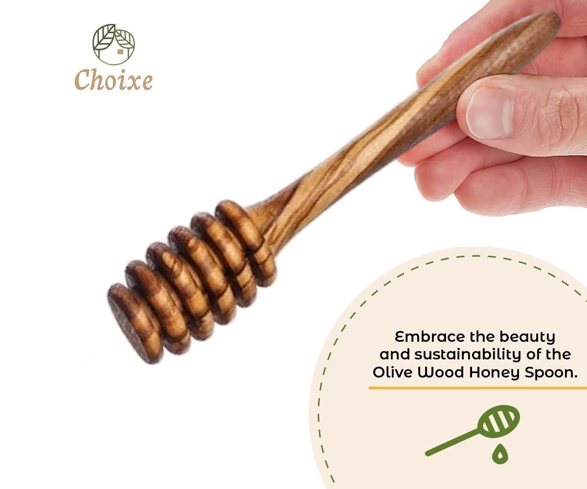 Handcrafted Honey Dipper with Precision-Cut Ridges
