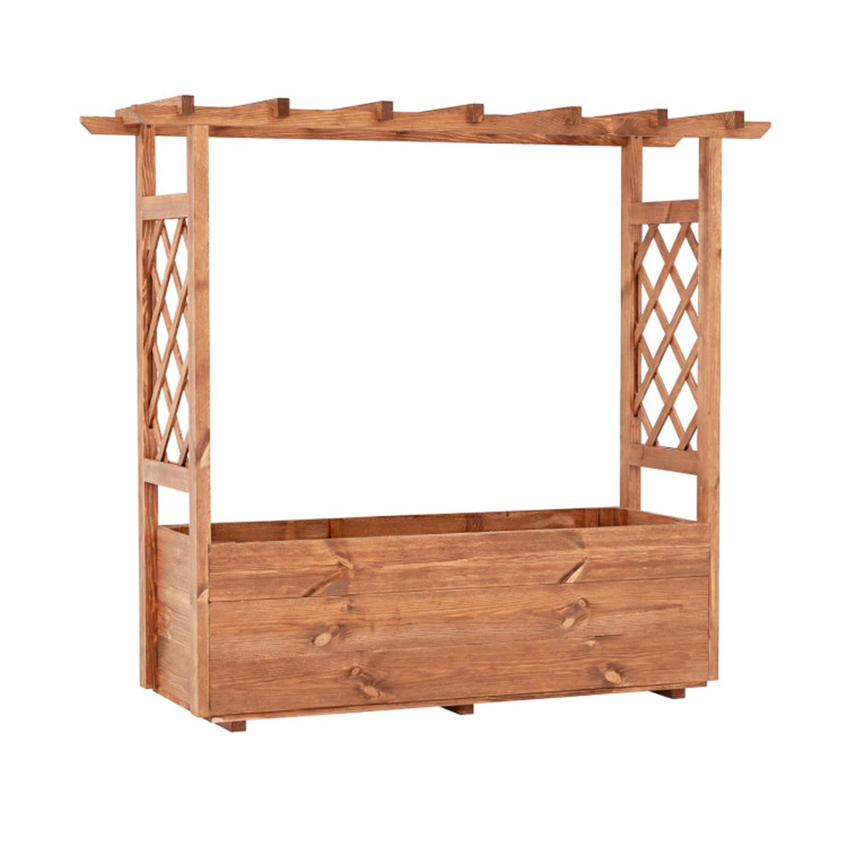 Raised Garden Bed with Hanging Roof