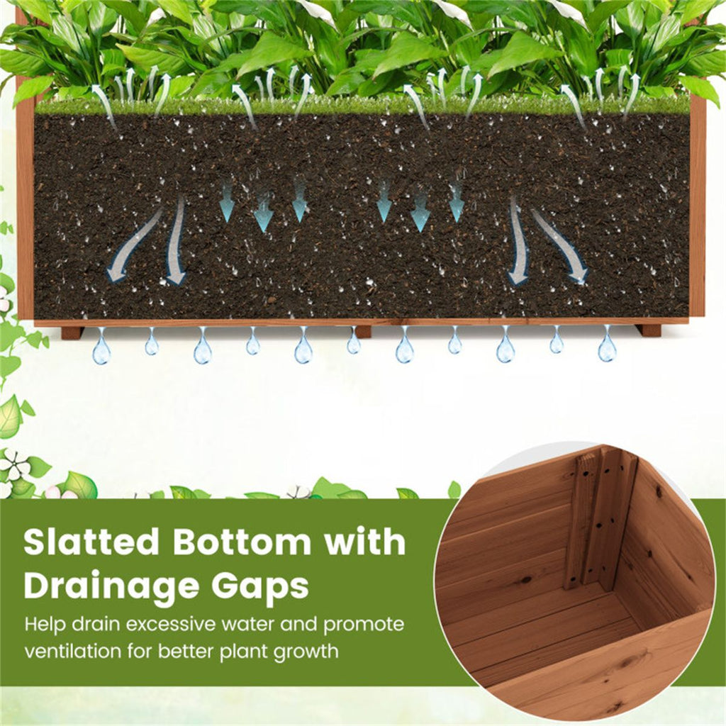 Raised Garden Bed with Hanging Roof