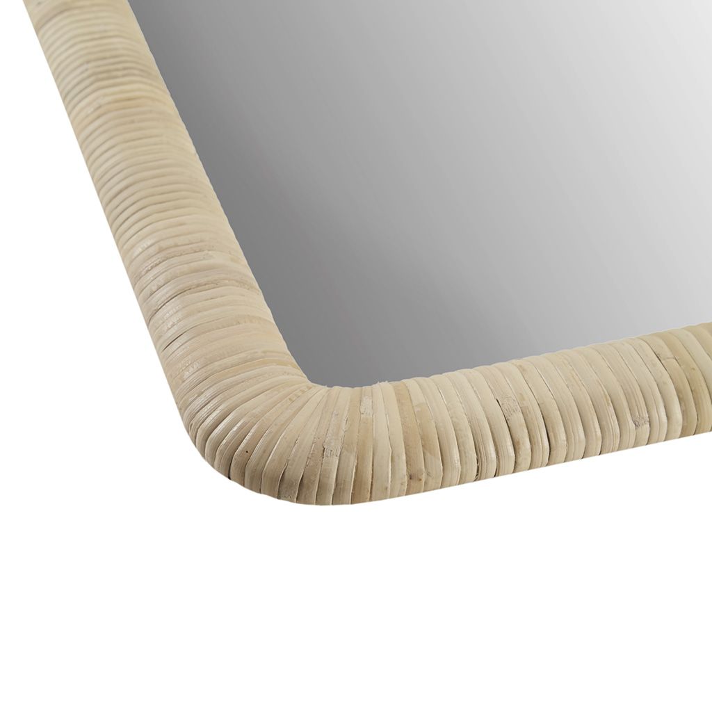 Natural-Texture Rectangle Wall Mirror