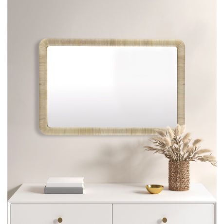 Natural-Texture Rectangle Wall Mirror