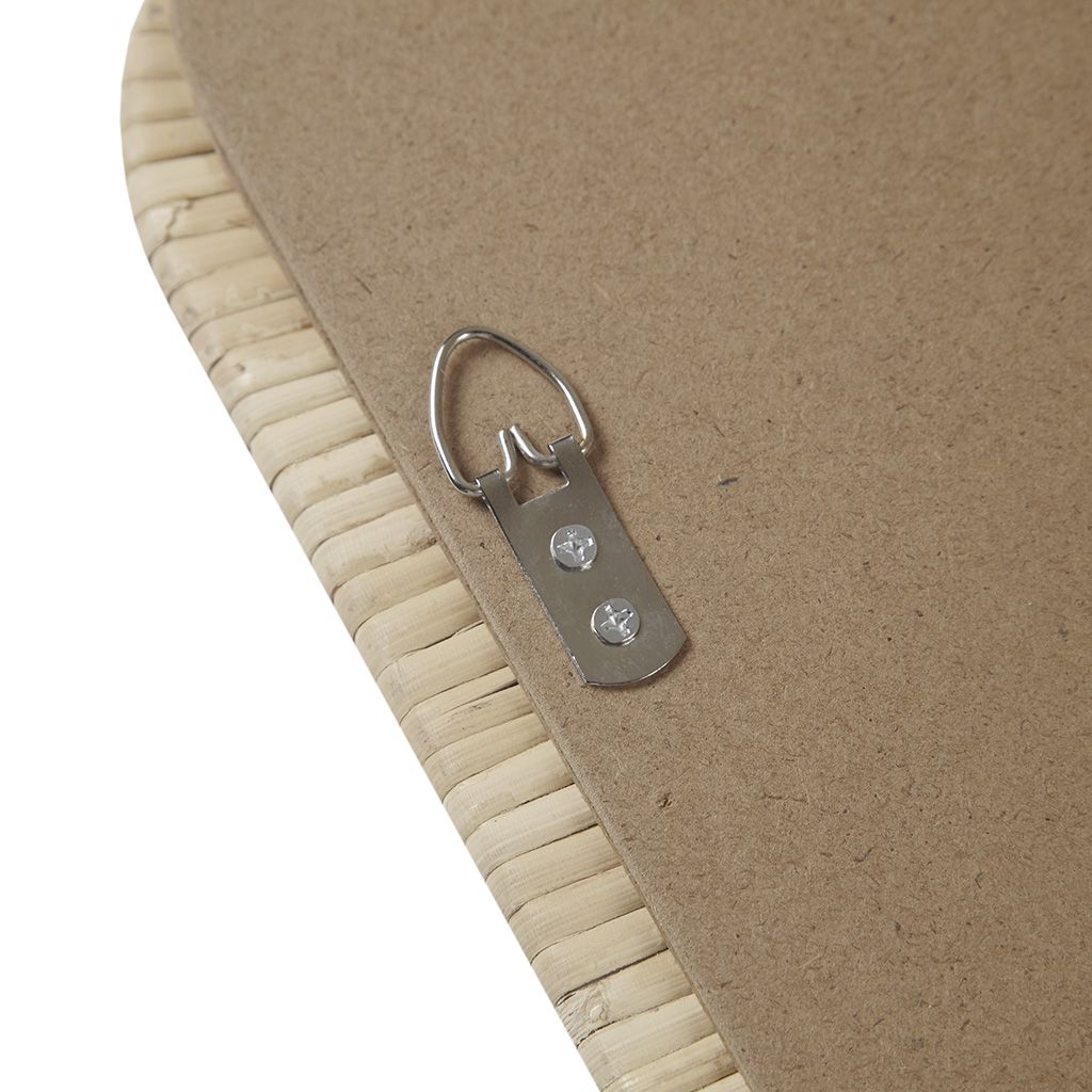 Natural-Texture Rectangle Wall Mirror