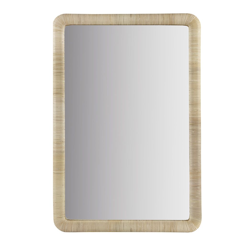 Natural-Texture Rectangle Wall Mirror