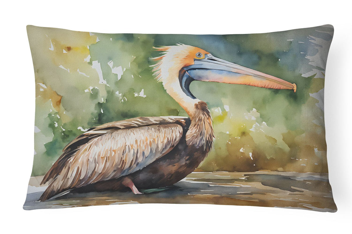 Nautical Pelican Indoor-Outdoor Throw Pillow