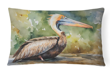 Nautical Pelican Indoor-Outdoor Throw Pillow