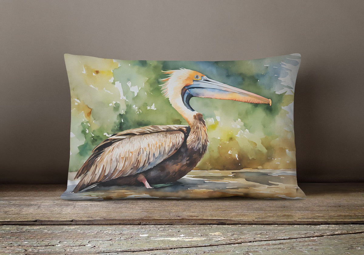 Nautical Pelican Indoor-Outdoor Throw Pillow