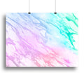 Neon Striped Marble Canvas Print or Poster – Modern Wall Art for Any Space