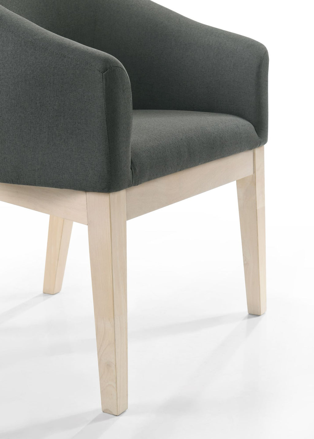 Set of 2 Two-Tone Barrel Accent Chairs with Cushioned Seats