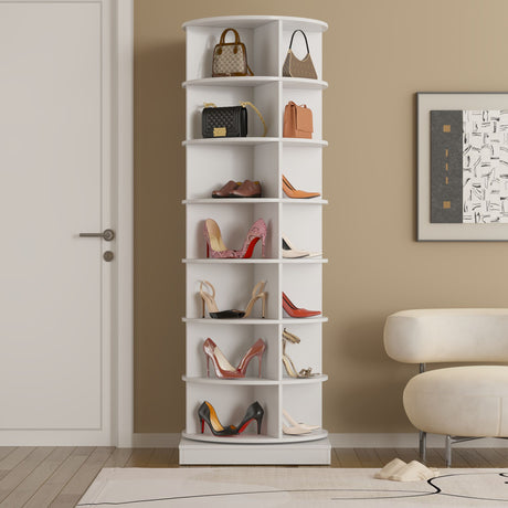 360° Rotating Shoe Cabinet for Space-Saving Organization