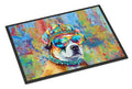 Akita Hippie Dawg Indoor-Outdoor Artwork Doormat