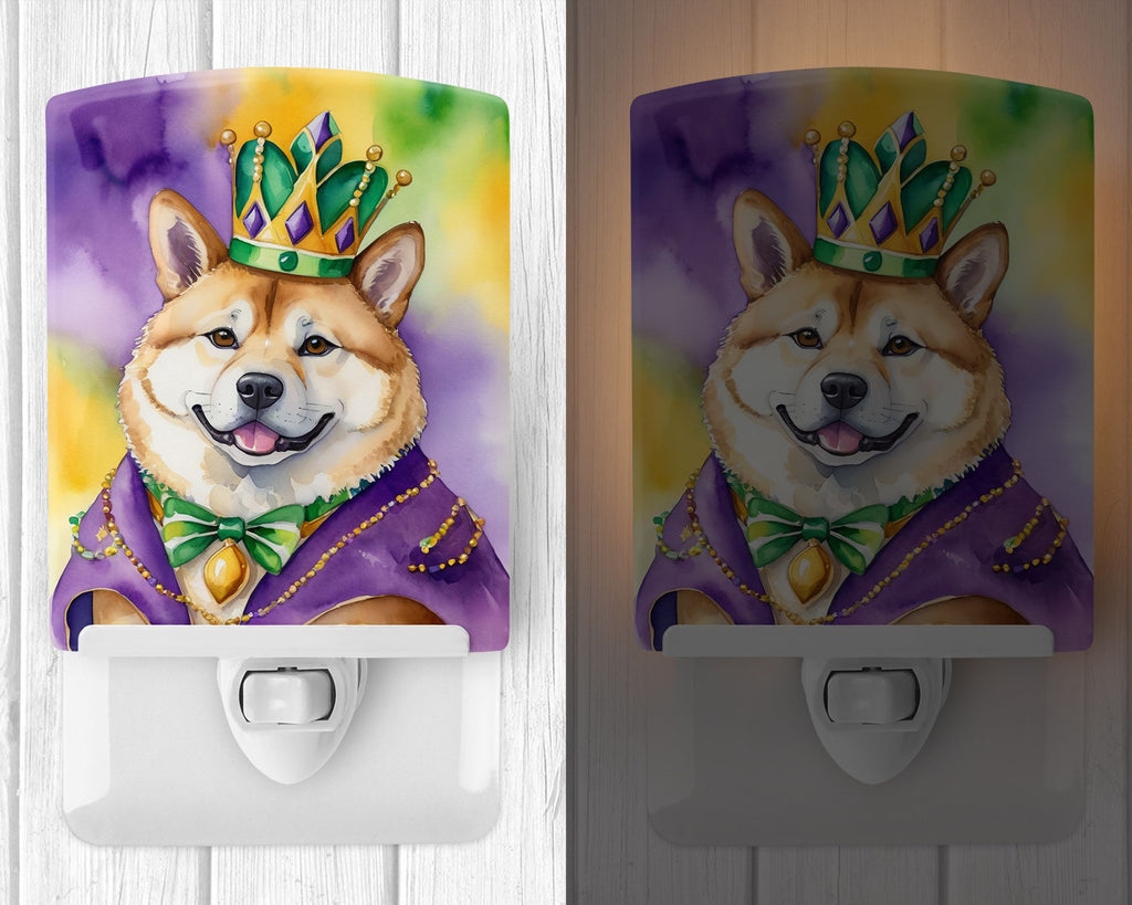 Akita King of Mardi Gras Decorative Night Light