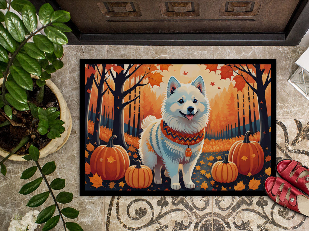 American Eskimo Fall Artwork Doormat