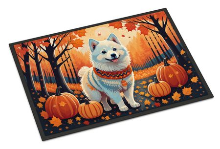 American Eskimo Fall Artwork Doormat