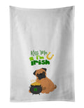 Apricot Pug St. Patrick's Day Kitchen Towel Set