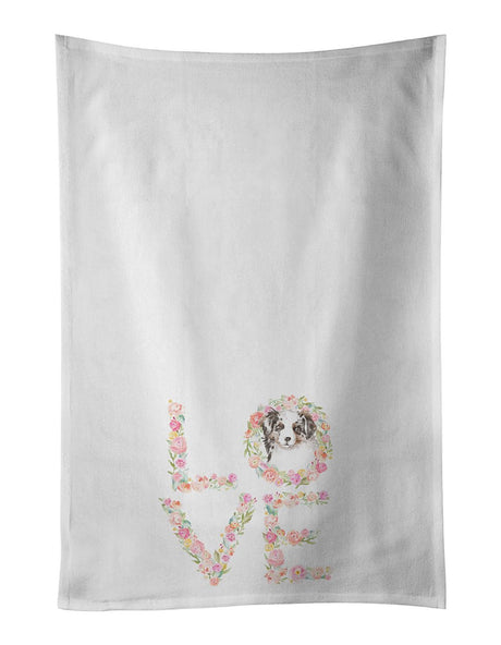 Blue Merle Australian Shepherd LOVE Towel Set