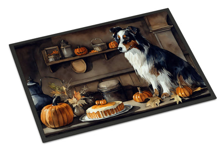 Australian Shepherd Fall Pumpkins Doormat