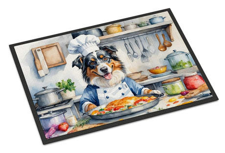 Australian Shepherd Chef Artwork Doormat
