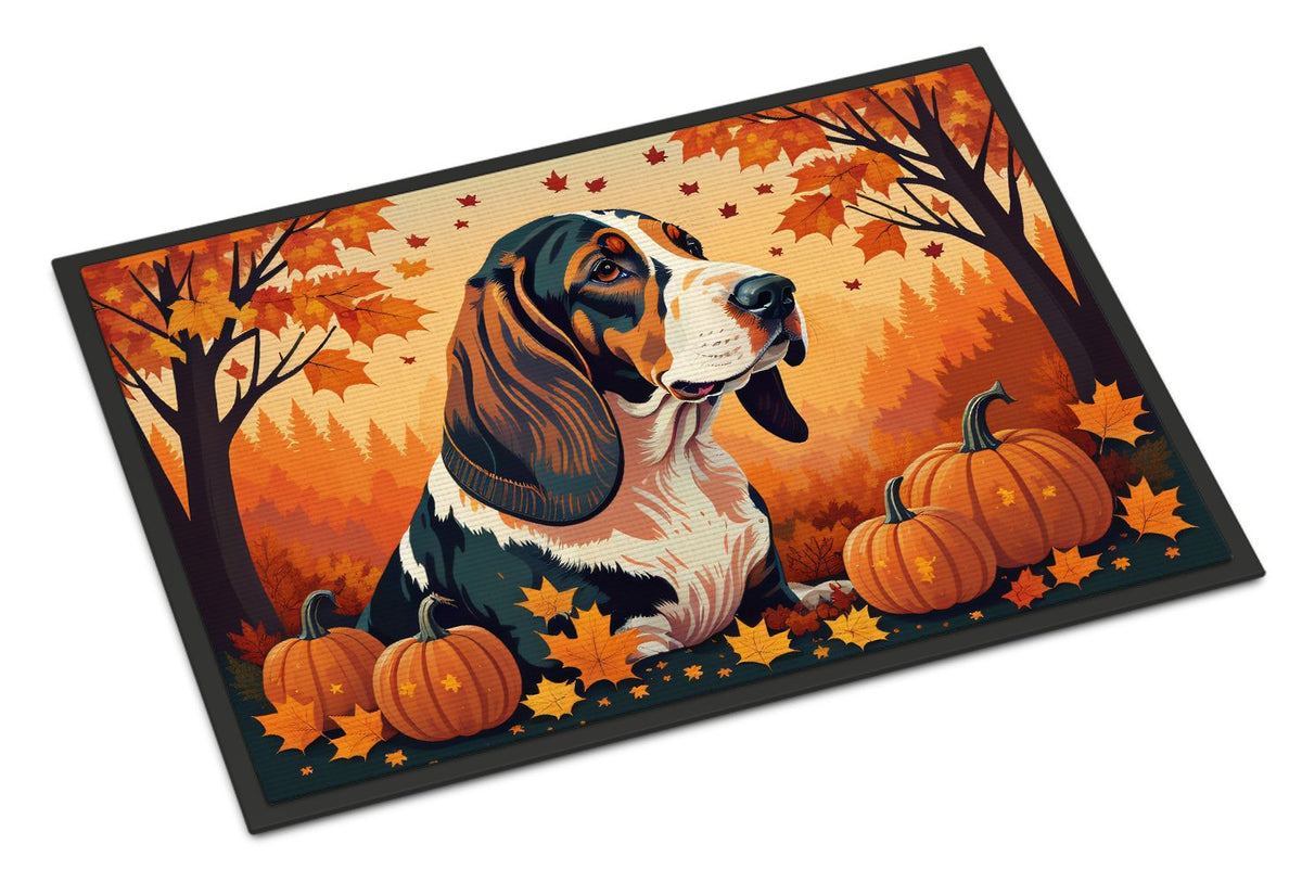 Basset Hound Fall Entryway Doormat