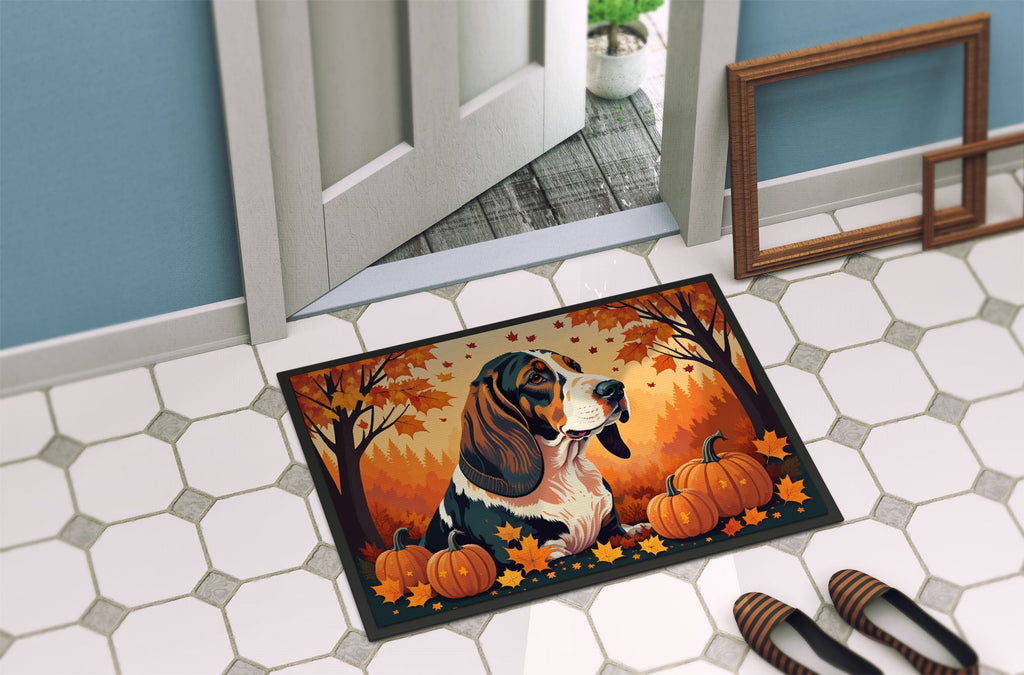 Basset Hound Fall Entryway Doormat