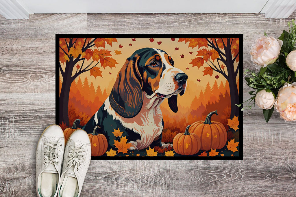 Basset Hound Fall Entryway Doormat