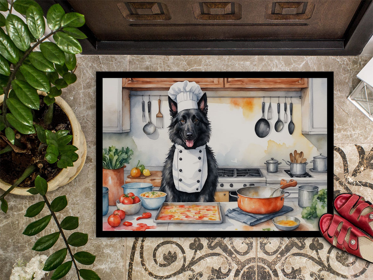 NEW Belgian Sheepdog The Chef Doormat Front Door Mat Indoor Outdoor Rugs for Entryway, Non