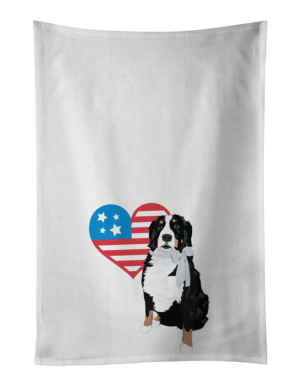 Bernese Mountain Dog Patriotic Kitchen Towel Set