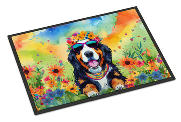 Bernese Mountain Dog Hippie Dawg Doormat