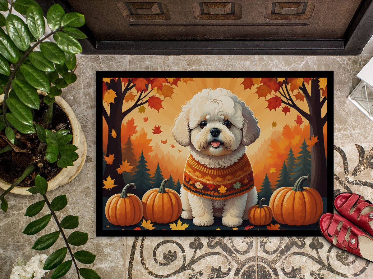 Bichon Frise Fall Indoor-Outdoor Doormat