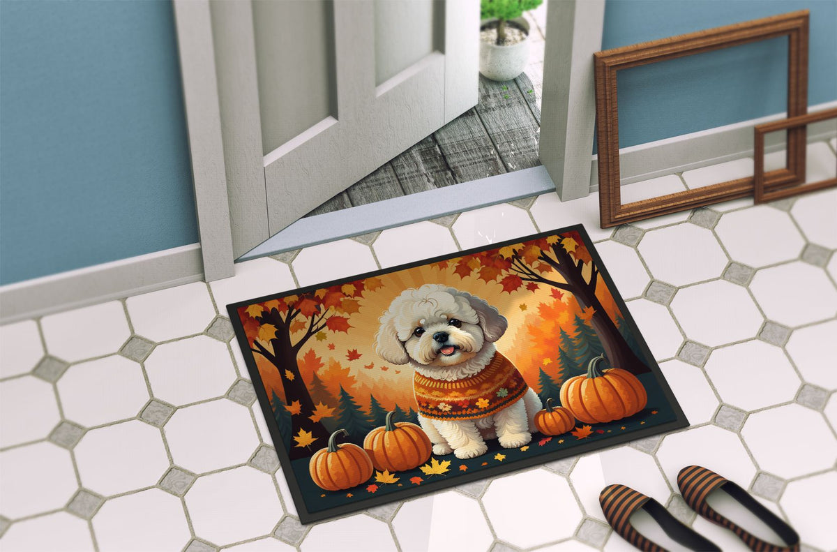 Bichon Frise Fall Indoor-Outdoor Doormat