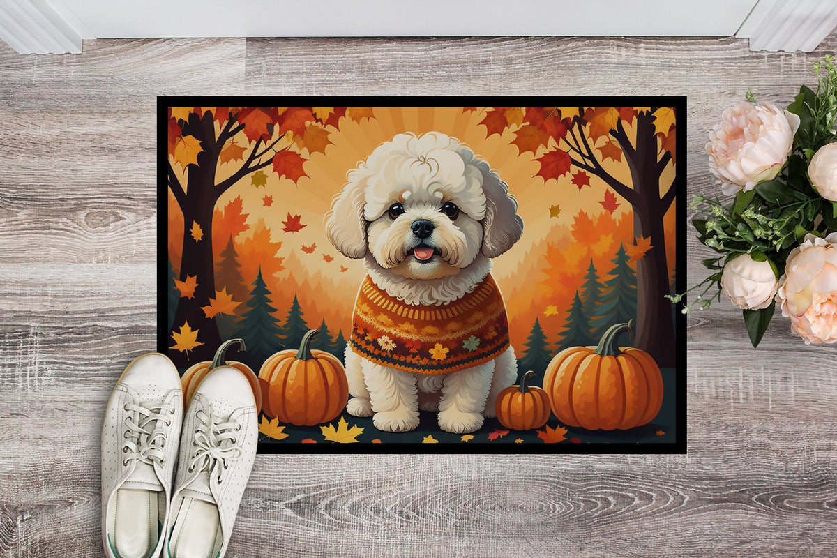 Bichon Frise Fall Indoor-Outdoor Doormat