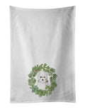 Bichon Frise Puppy Christmas Wreath Kitchen Towel Set