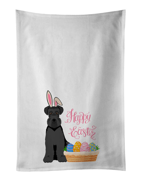 Black Natural Ears Schnauzer Easter Kitchen Towels