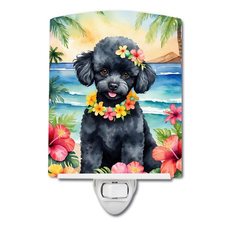 Black Poodle Luau Decorative Night-Light
