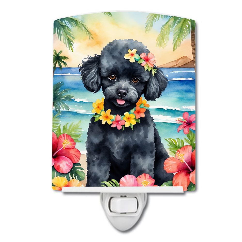Black Poodle Luau Decorative Night-Light