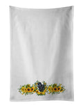 Black Russian Terrier Sunflower Kitchen Towel Set