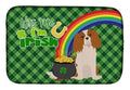 Cavalier Spaniel St. Patrick's Day Dish Drying Mat