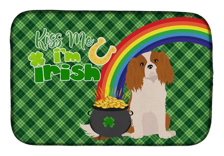 Cavalier Spaniel St. Patrick's Day Dish Drying Mat
